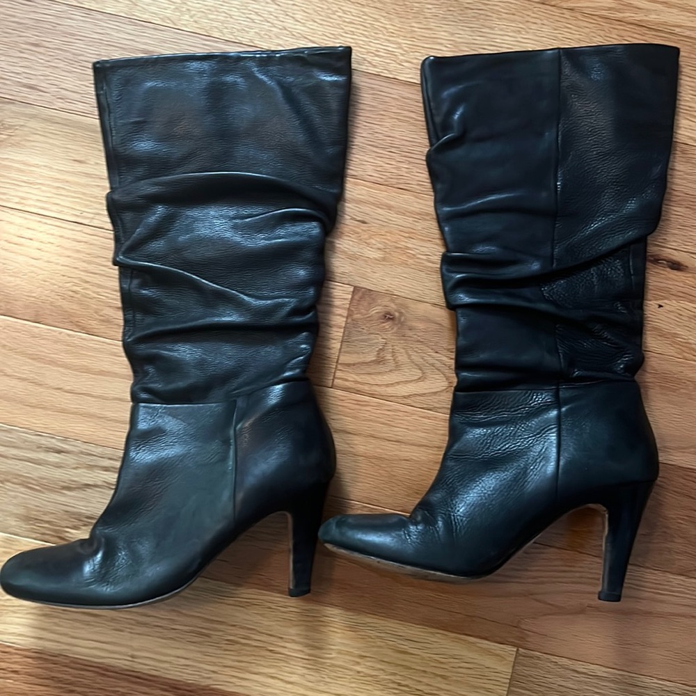 Black Soft leather “scrunchy” look boot!
